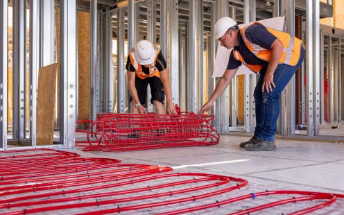 Prefab underfloor heating pilot in Lutjebroek